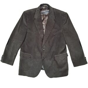 Circle S Sport Coat Mens 50R Brown Corduroy Western Elbow Patch‎ Blazer Jacket